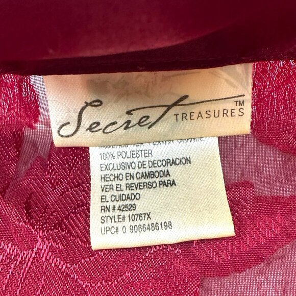 Secret Treasures Red Sheer Lace Vest - Picture 5 of 7